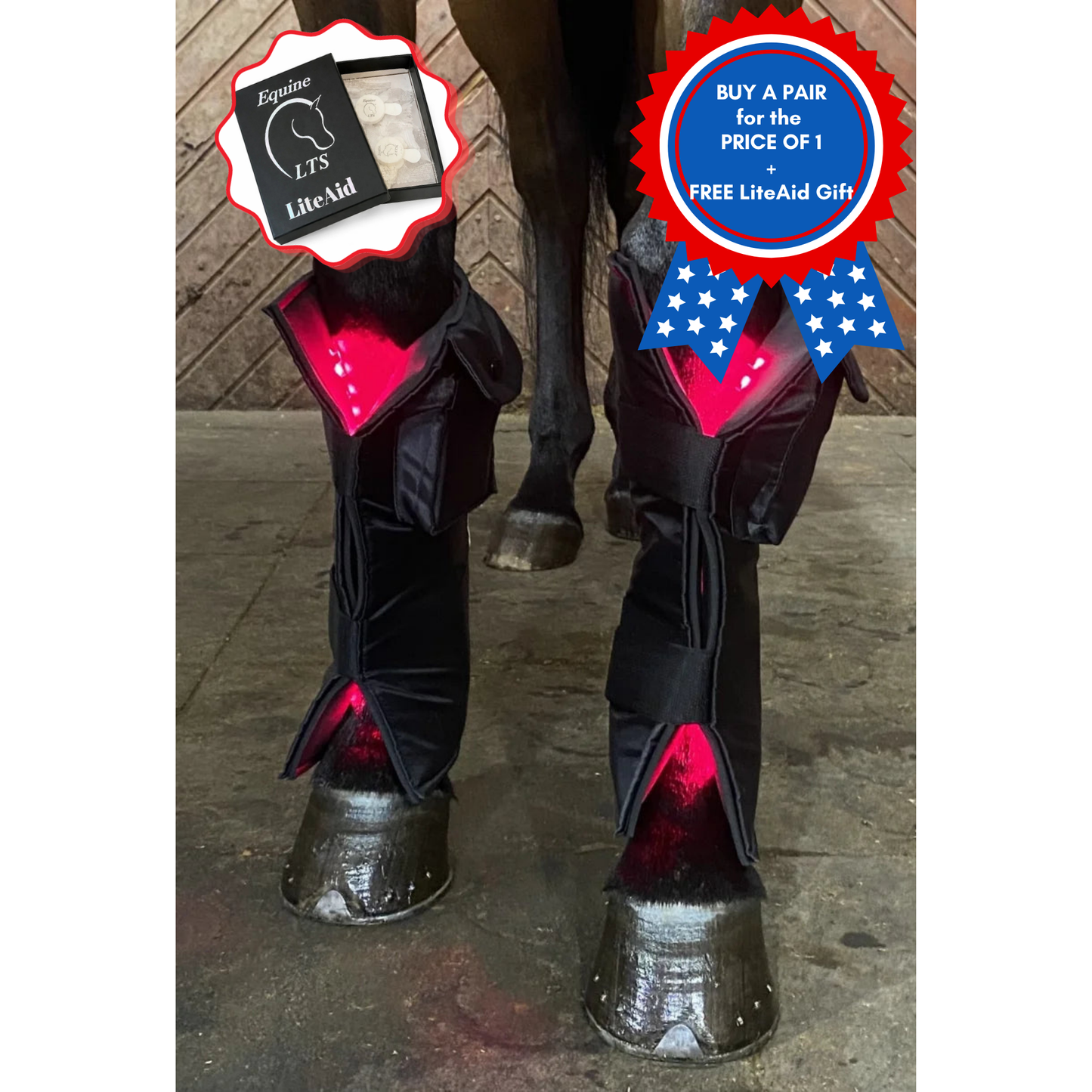 Equine LTS Red & Near-InfraRed Light Therapy boots - 2 Pieces (Pair)